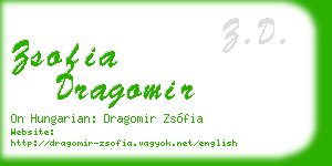 zsofia dragomir business card