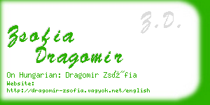 zsofia dragomir business card